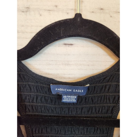 American‎ Eagle Outfitters Women's Black Stretch Tank Top Size XS - Picture 3 of 6
